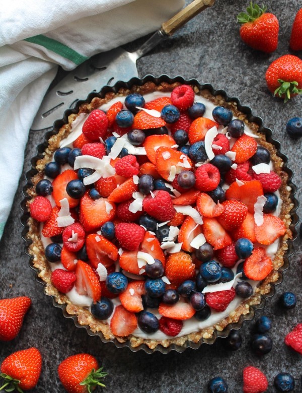 Mixed Berry & Coconut Cream Pie