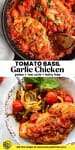 tomato basil garlic chicken pin image