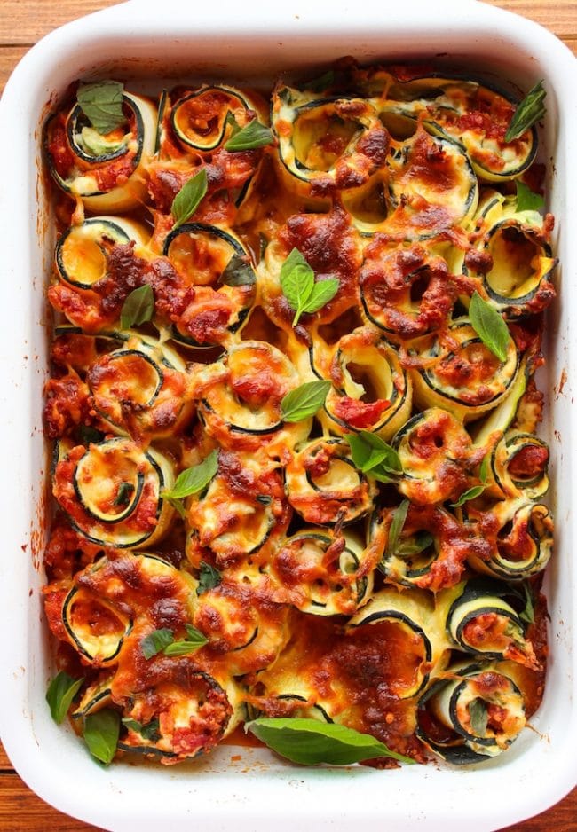 Vegetarian Zucchini Lasagna Spirals