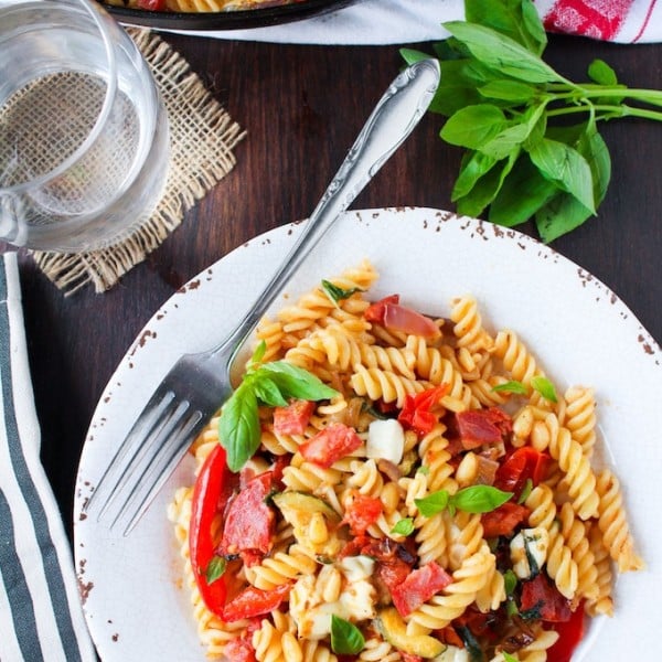 Chorizo & Roasted Veggie Pasta