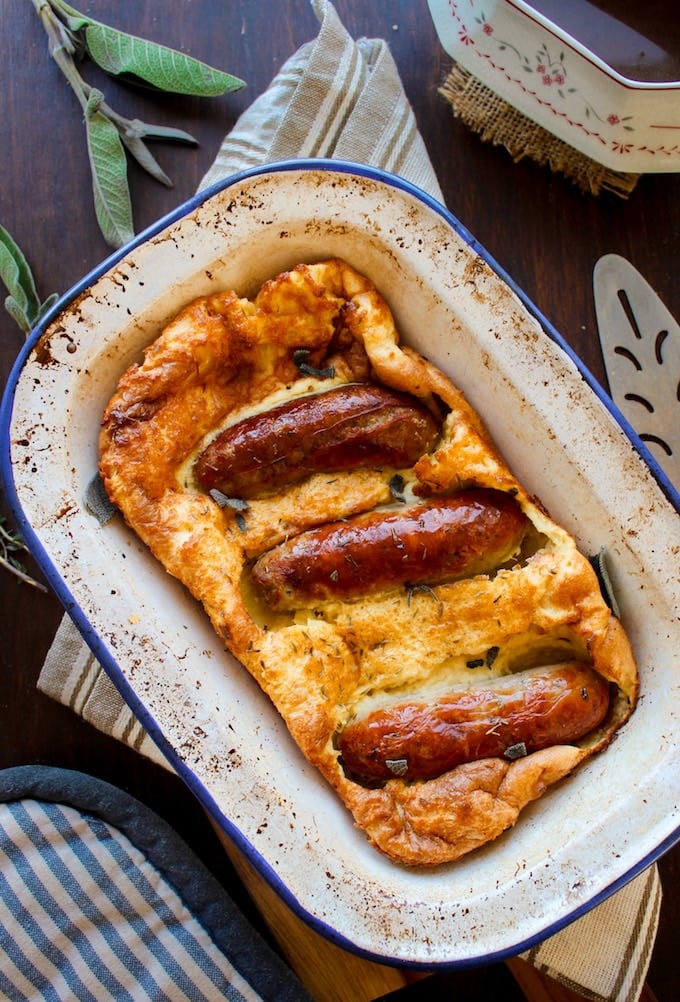 This rustic Toad in the Hole recipe is Gluten-free, Dairy-free, Grain-free and sure to make your mouth water! Freezer friendly.