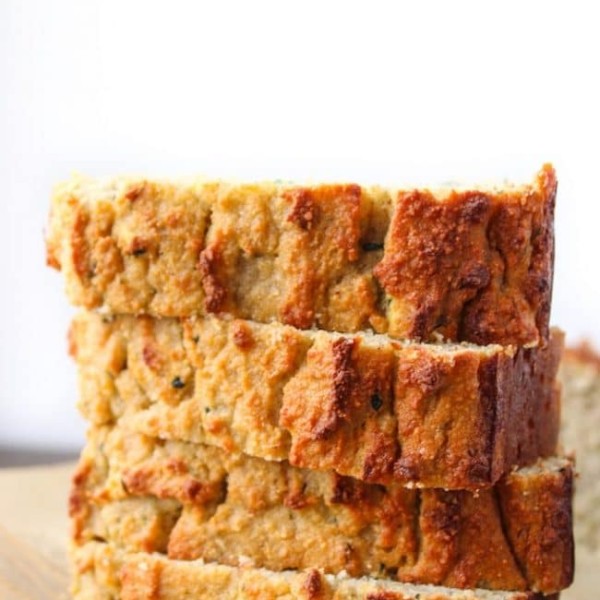 Paleo Zucchini Bread slices stacked