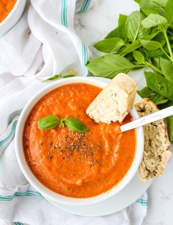 Creamy Roasted Tomato Soup | gluten free + vegan + paleo