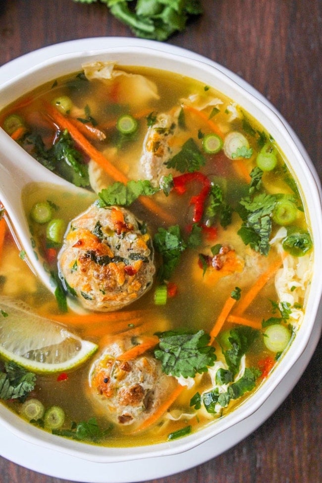 Thai-Meatball-Soup with meatball