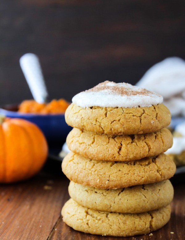 Frosted Vegan Pumpkin Cookies