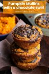 pumpkin muffins stacked