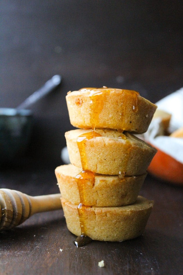 Vegan cornbread muffins made with aquafaba - incredibly easy with just the right amount of crumble. Egg Free + Dairy Free + Gluten Free