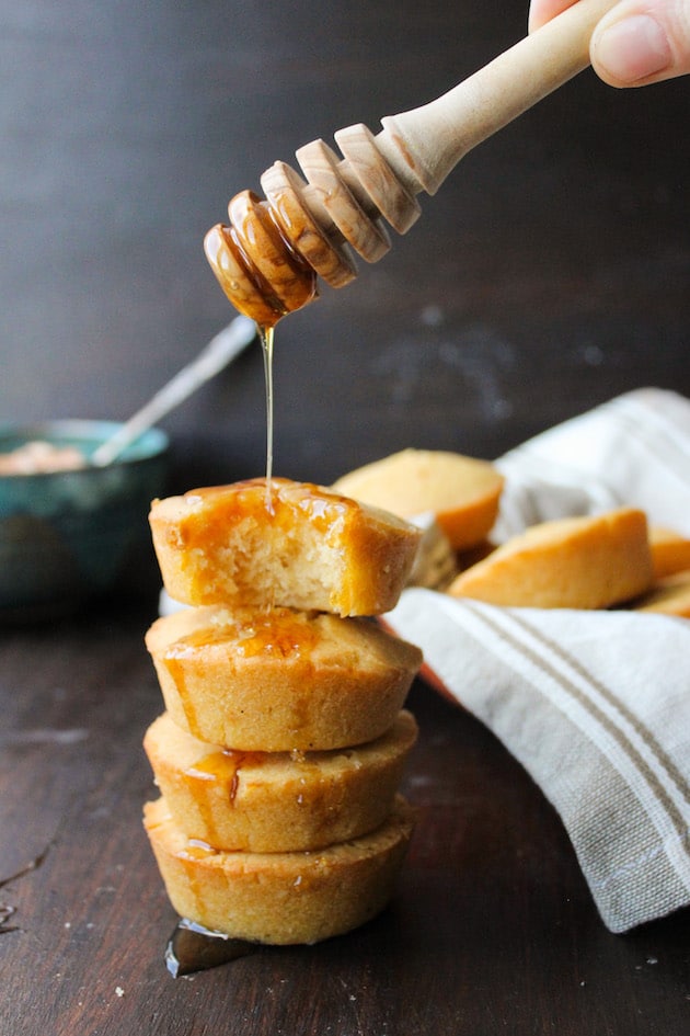 Vegan cornbread muffins made with aquafaba - incredibly easy with just the right amount of crumble. Egg Free + Dairy Free + Gluten Free