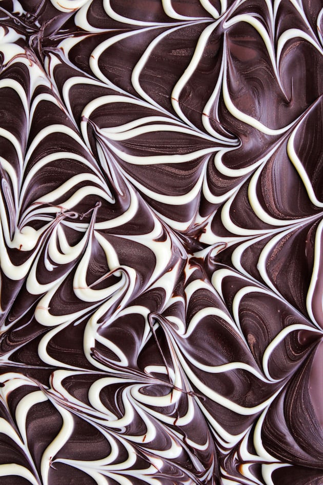 Spider web chocolate bark – a fast and easy Halloween treat that requires only two ingredients! #glutenfree #ad