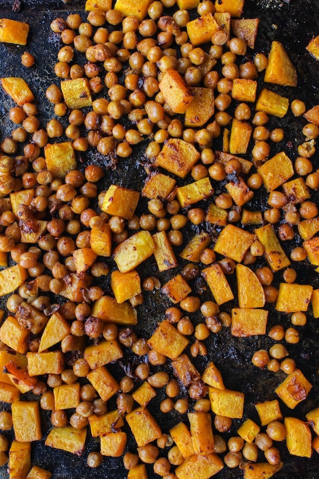 Spicy Kale and Chipotle Chickpea and Roasted Butternut Squash Salad