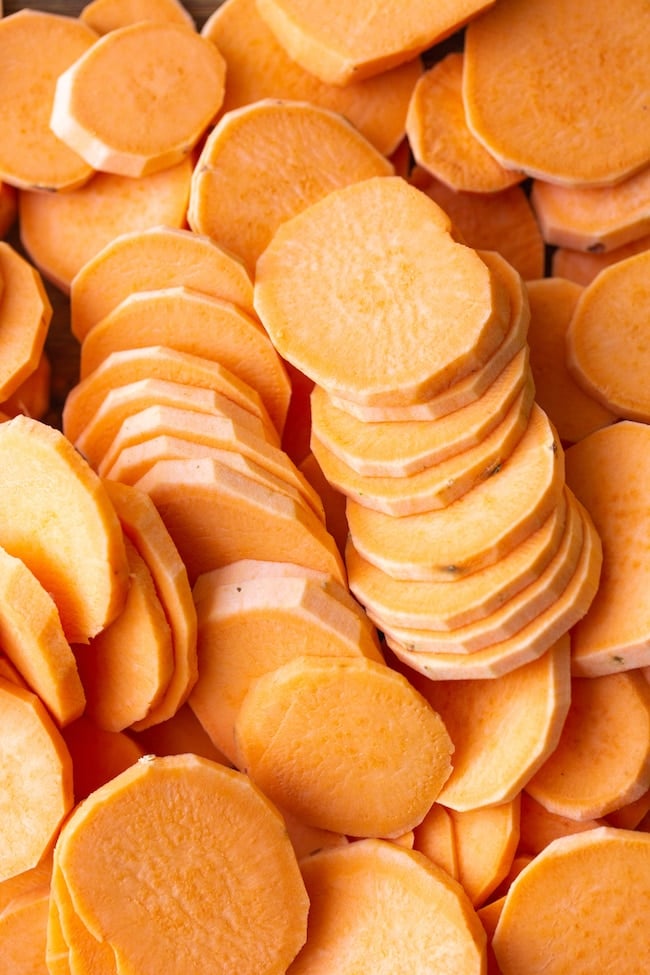 sweet potato slices