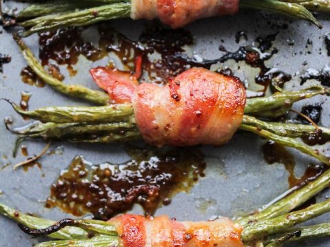 Honey Mustard Bacon Wrapped Green Bean