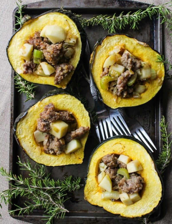 Sausage Stuffed Acorn Squash