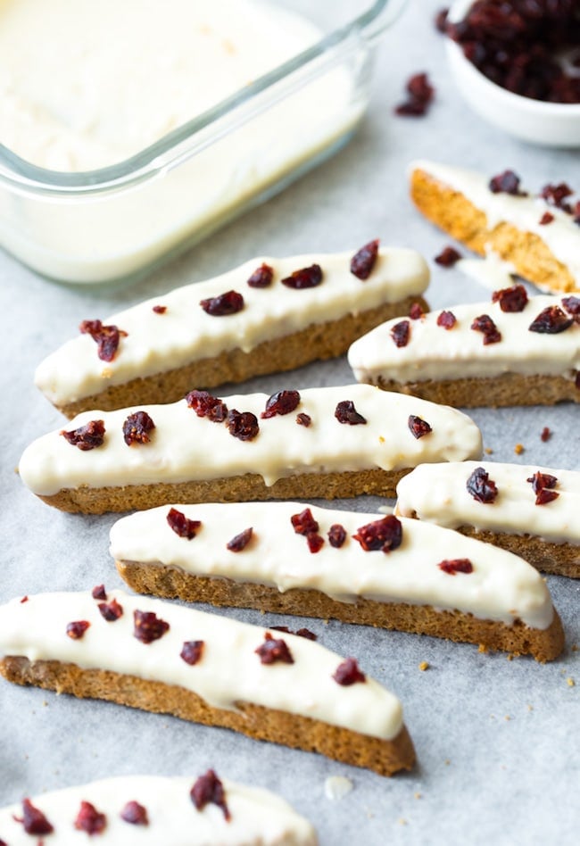 cranberry orange gluten free biscotti 