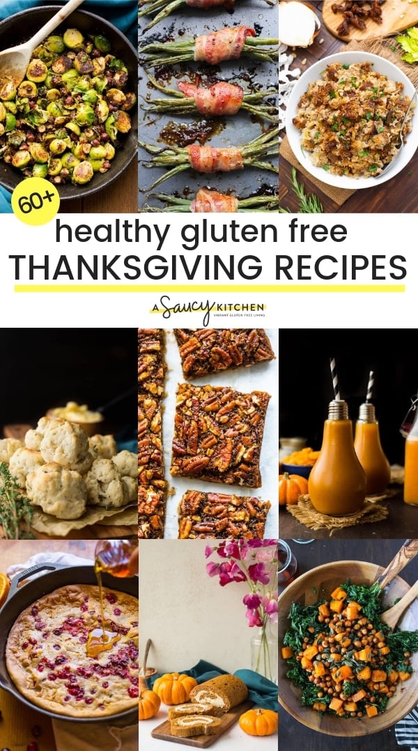 healthy gluten free thanksgiving recipes pinterest collage
