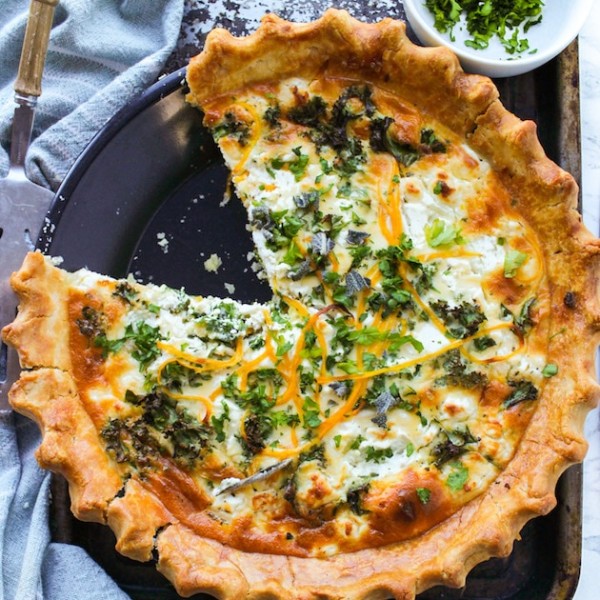 Gluten Free Butternut Squash Kale & Goats Cheese Quiche