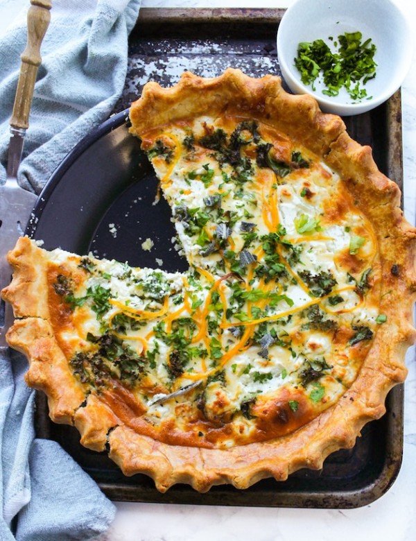 Gluten Free Butternut Squash Kale & Goats Cheese Quiche