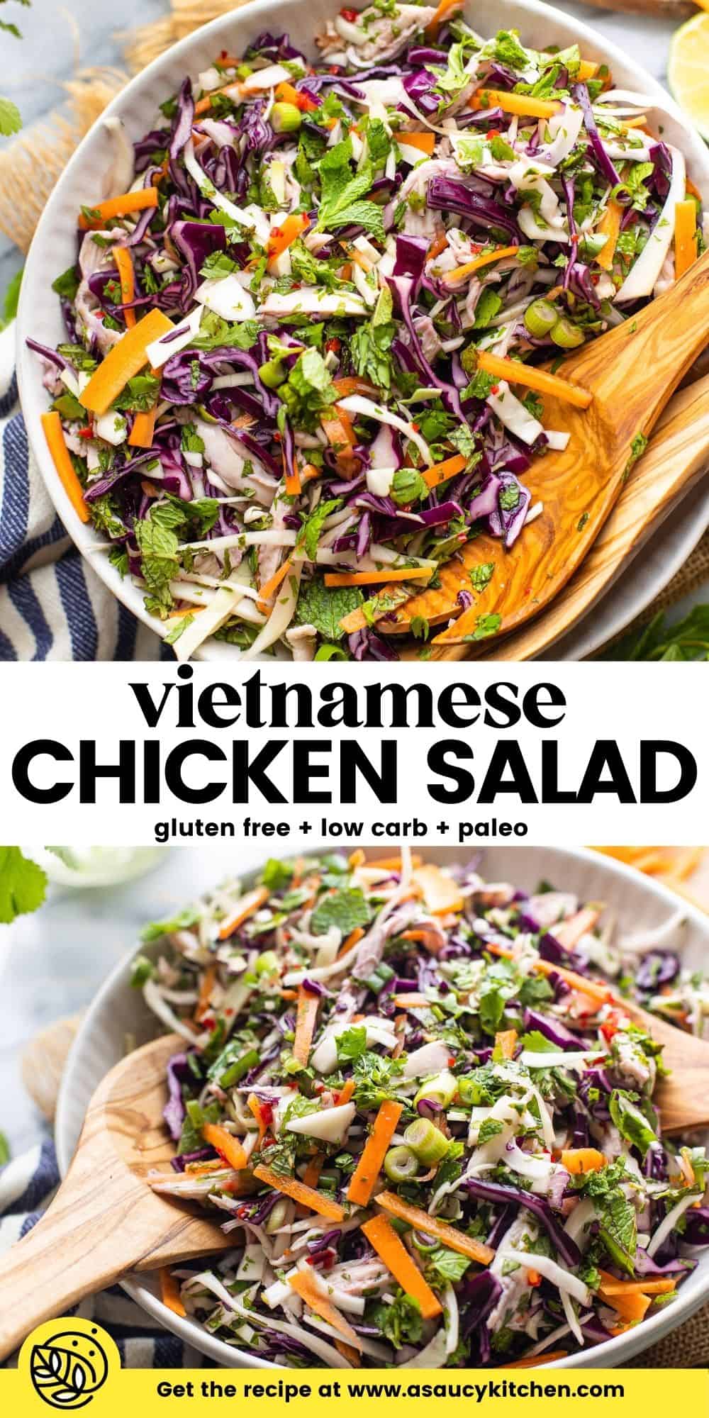 Herby Vietnamese Chicken Salad - A Saucy Kitchen