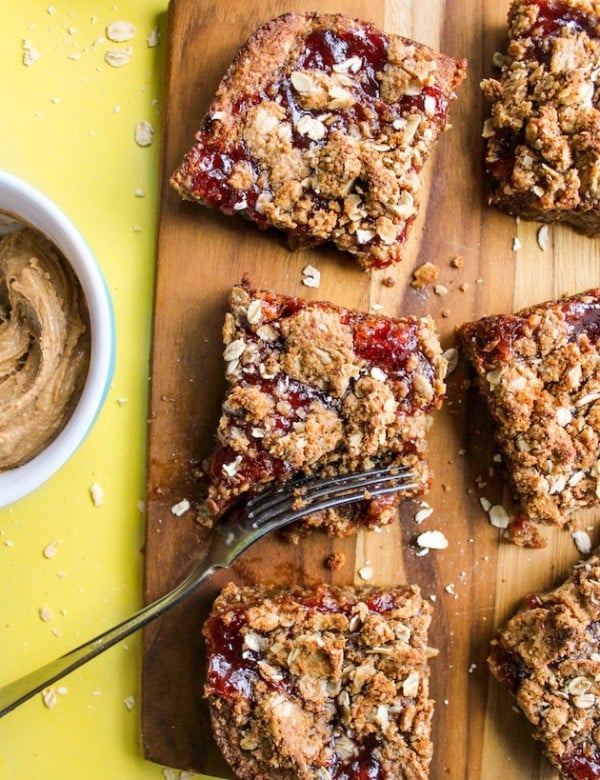 Oaty Peanut Butter & Jelly Bars