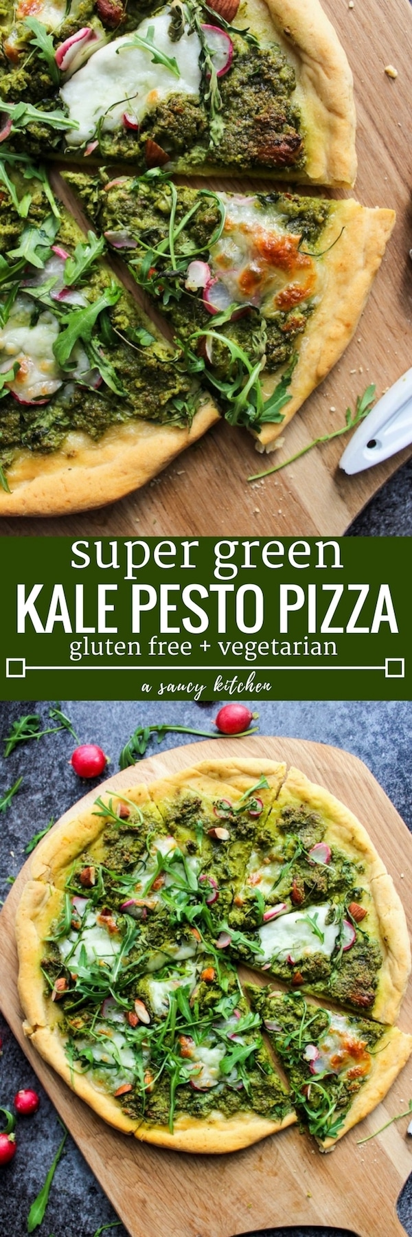 super green kale pesto pizza