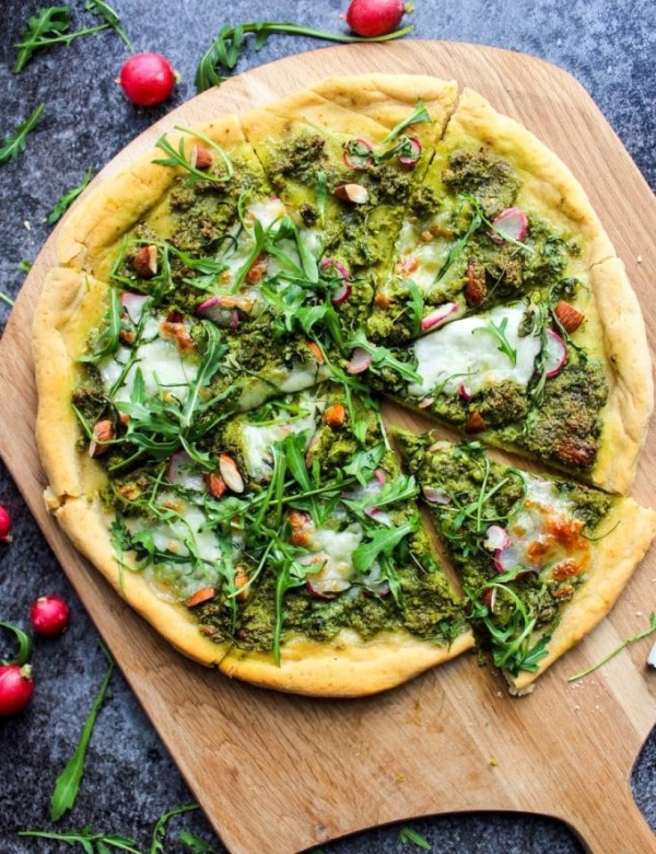 Super Green Kale Pesto Pizza