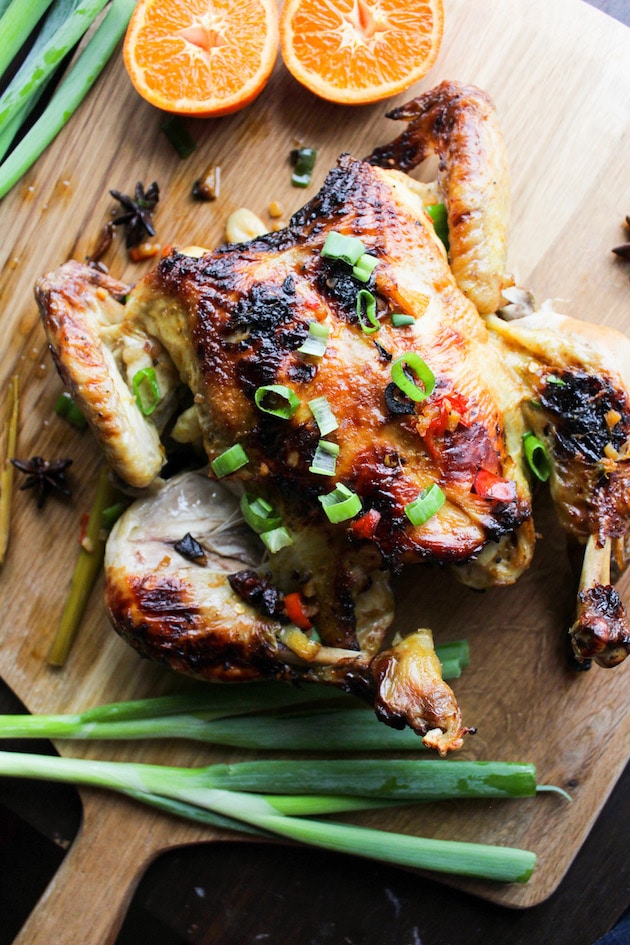 Easy Vietnamese Chicken Roast with orange, garlic, ginger, chilli & crushed lemongrass - prepared in a pinch and incredibly flavourful!