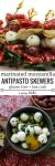 Simple Antipasto Skewers with pepperoni, olives, artichoke, fresh basil & marinated mozzarella balls | An easy yet stylish appetizer | Gluten Free + Low Carb + Grain Free