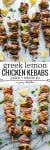 Greek inspired Lemon Chicken Kebabs made on the stove top | Paleo + Whole 30