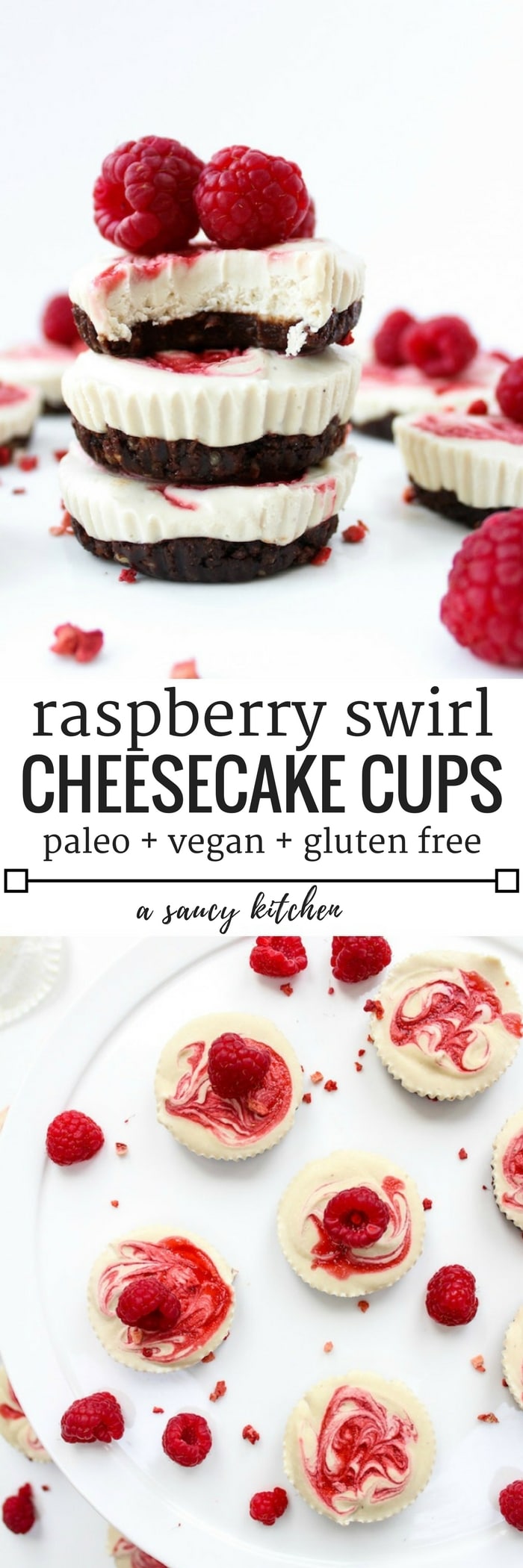 raspberry swirl raw cheesecake cups