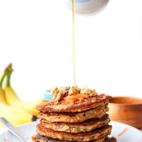 Flourless Carrot Banana Pancakes