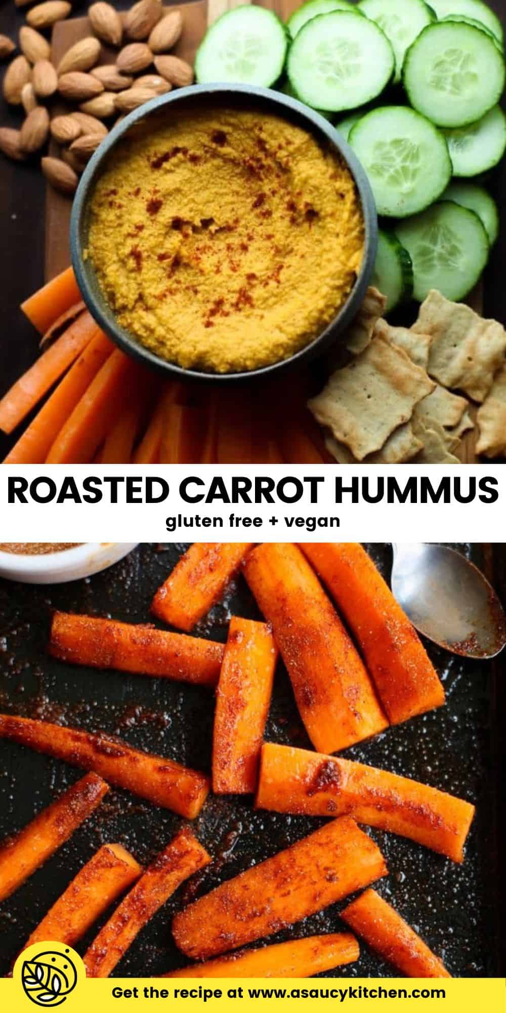 Roasted Carrot Hummus A Saucy Kitchen