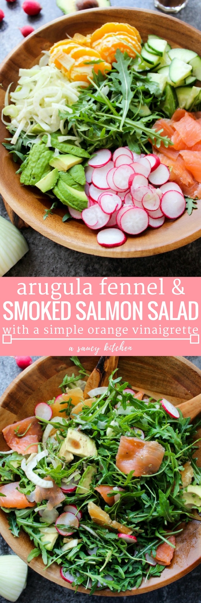 arugula fennel & smoked salmon salad