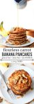Flourless Carrot Banana Pancakes - only four ingredients needed and takes about 10 minutes to make! Gluten Free + Dairy Free + Low FODMAP