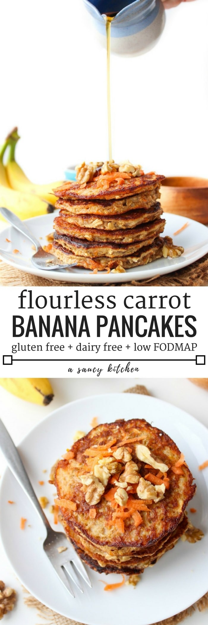 flourless carrot banana pancakes