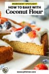 how to bake with coconut flour pin graphic