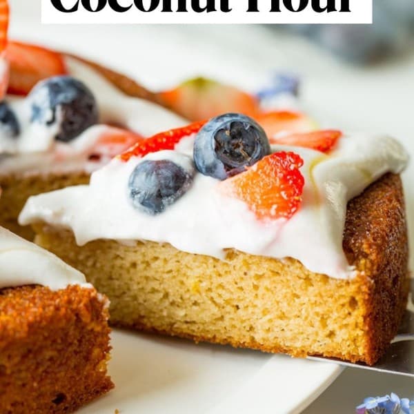 how to bake with coconut flour pin graphic