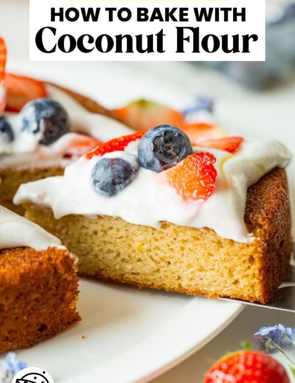 how to bake with coconut flour pin graphic