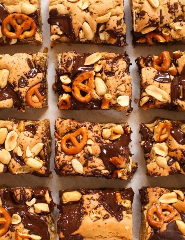 Peanut Butter Pretzel Cookie Bars