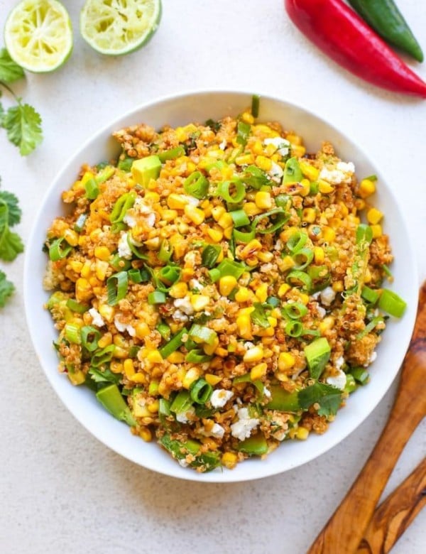 Southwest Avocado Quinoa Corn Salad