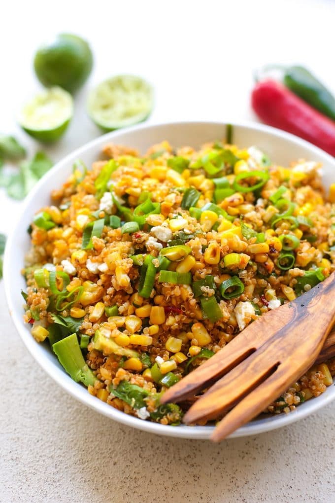 Southwest Avocado Quinoa Corn Salad - the perfect summer salad to bring to BBQ's & potlucks | Gluten Free + Vegetarian 