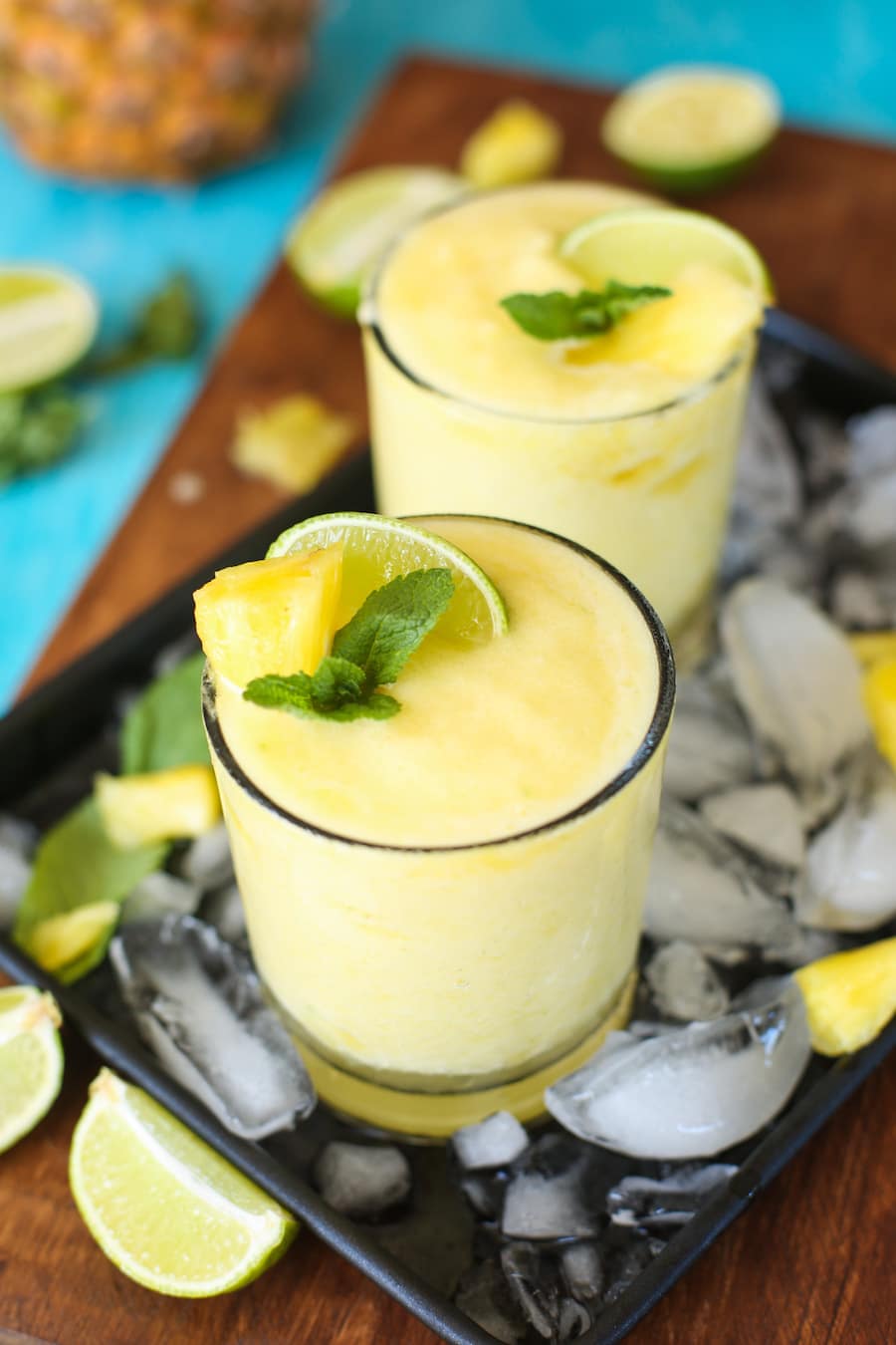 Frozen Pineapple Margaritas A Saucy Kitchen