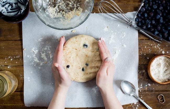 Vegan Gluten Free Blueberry Scones dough