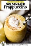 Golden Milk Frappuccino pin graphic