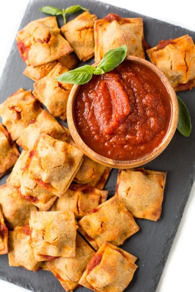 'Healthified Homemade Pizza Rolls - made with a grain free sweet potato and almond meal crust | Paleo + Gluten Free + Dairy Free