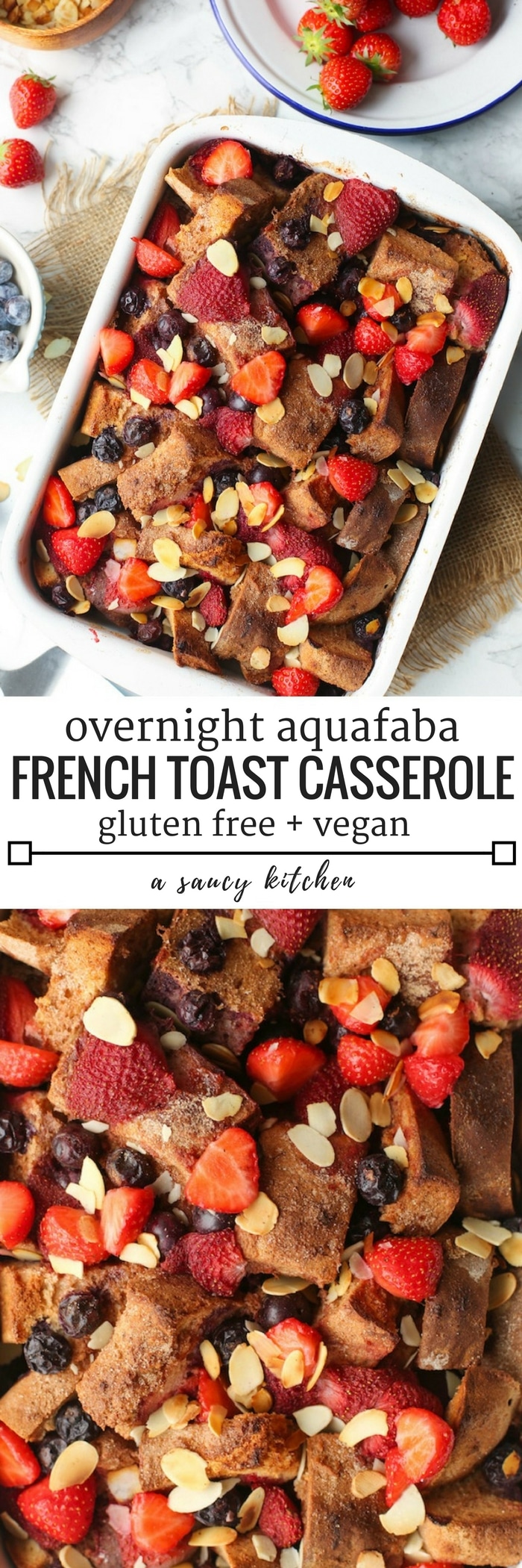 aquafaba french toast casserole