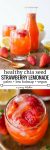 Super simple healthy Strawberry Lemonade with chia seeds - only 5 ingredients need | Paleo + Vegan + Low FODMAP