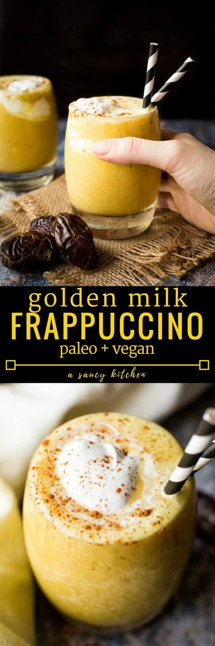 golden milk frappuccino – paleo & vegan