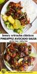 Pineapple Avocado Salsa pinterest graphic with title text