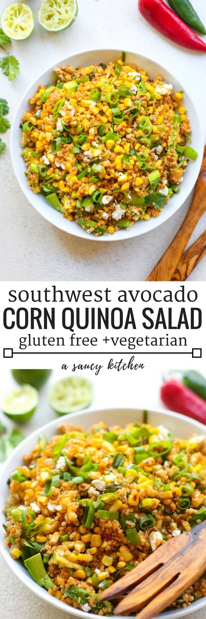 southwest avocado quinoa corn salad