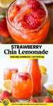 Healthy Strawberry Lemonade with Chia Seeds pinterest marketing image